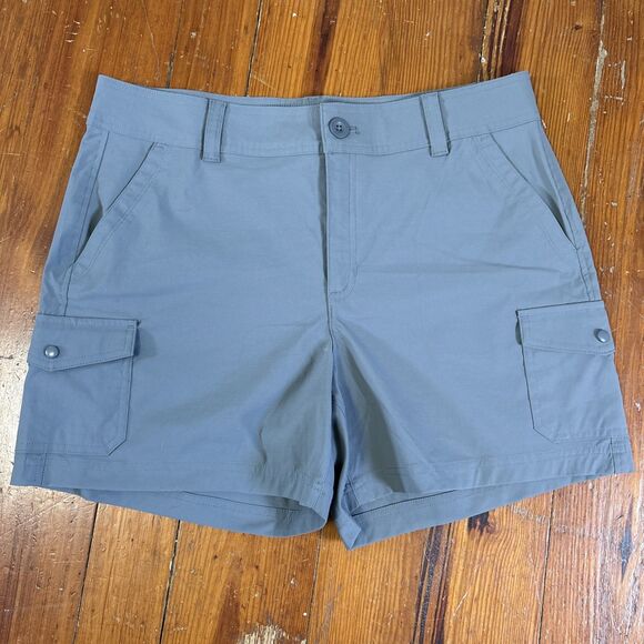 Eddie Bauer Ladies Cargo Pocket Short Cinder Gray Size 12 Travel Hiking - Picture 1 of 6